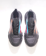 $1,200 PRADA - Black Leather "COLLISION CROSS" Sneakers - 8 US (7 IT)