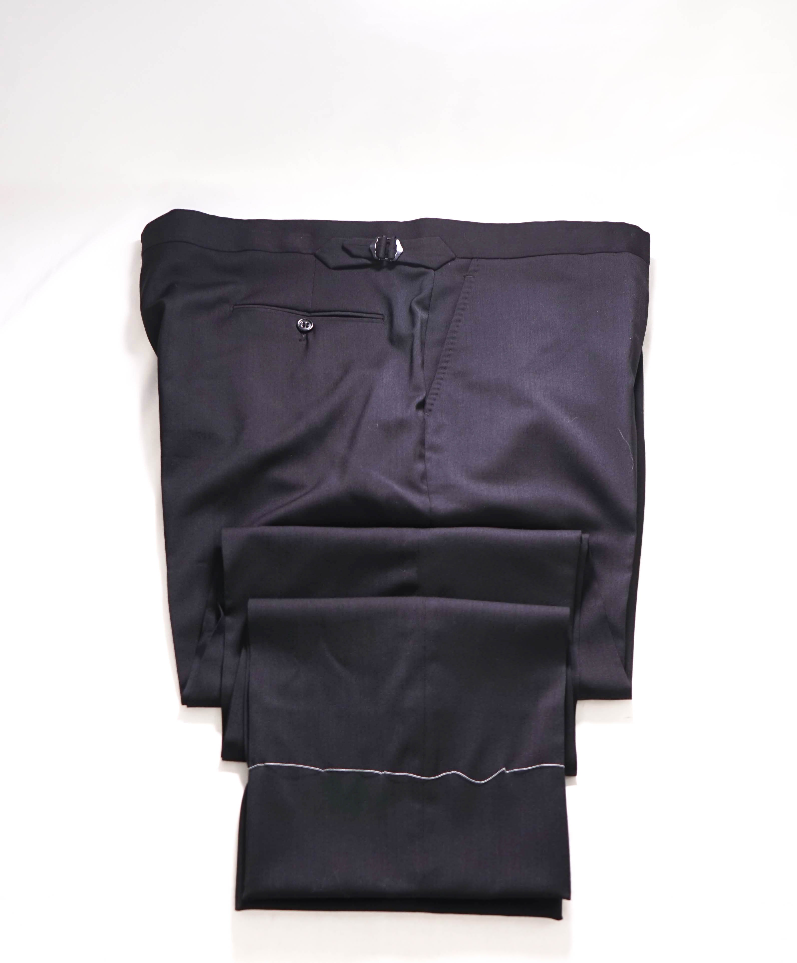 RALPH LAUREN PURPLE LABEL - *SIDE TABS* Flat Front TUXEDO Dress Pants - 45W