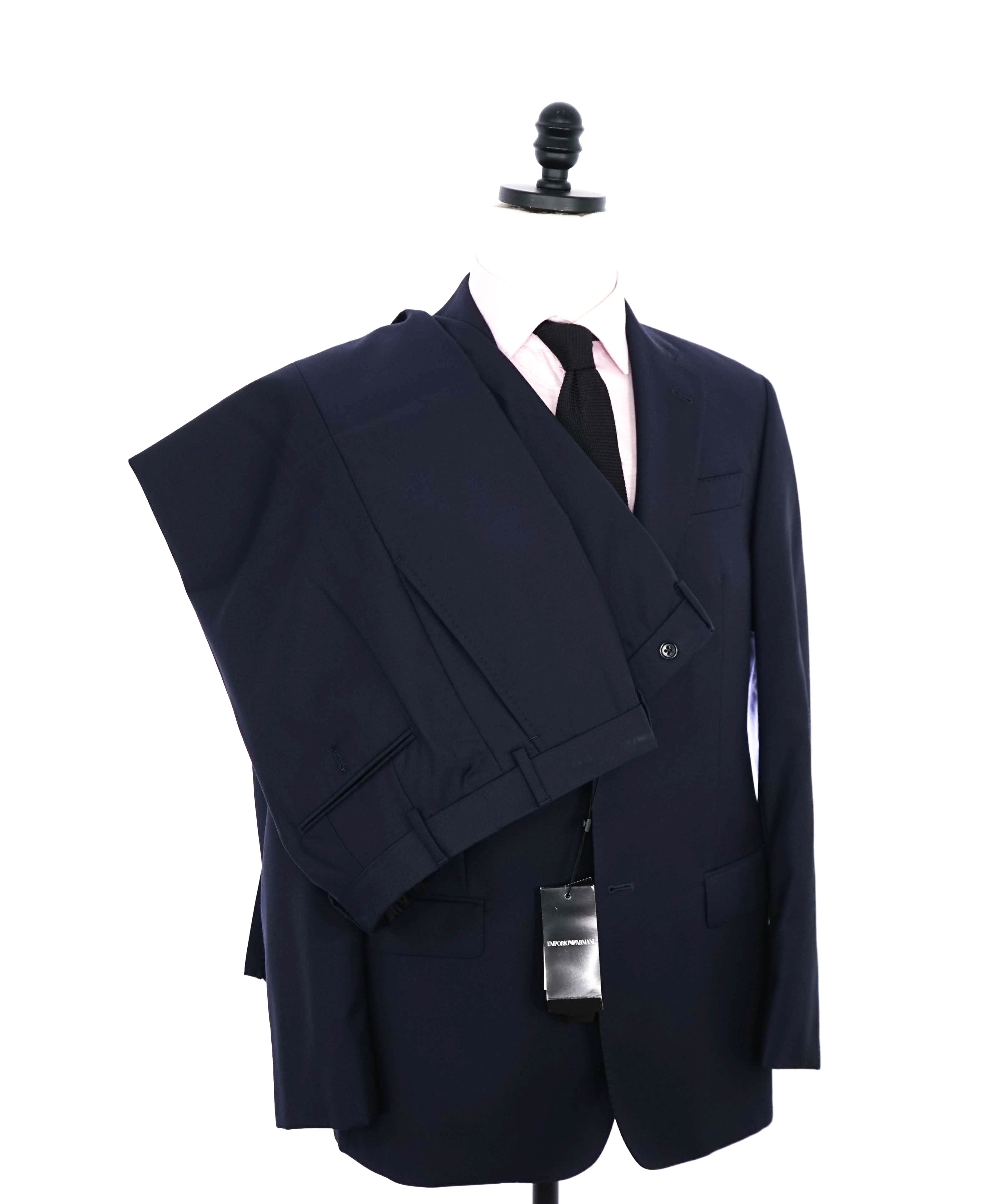 $1,995 EMPORIO ARMANI -Super 130's  “G LINE” Navy Suit - 40R