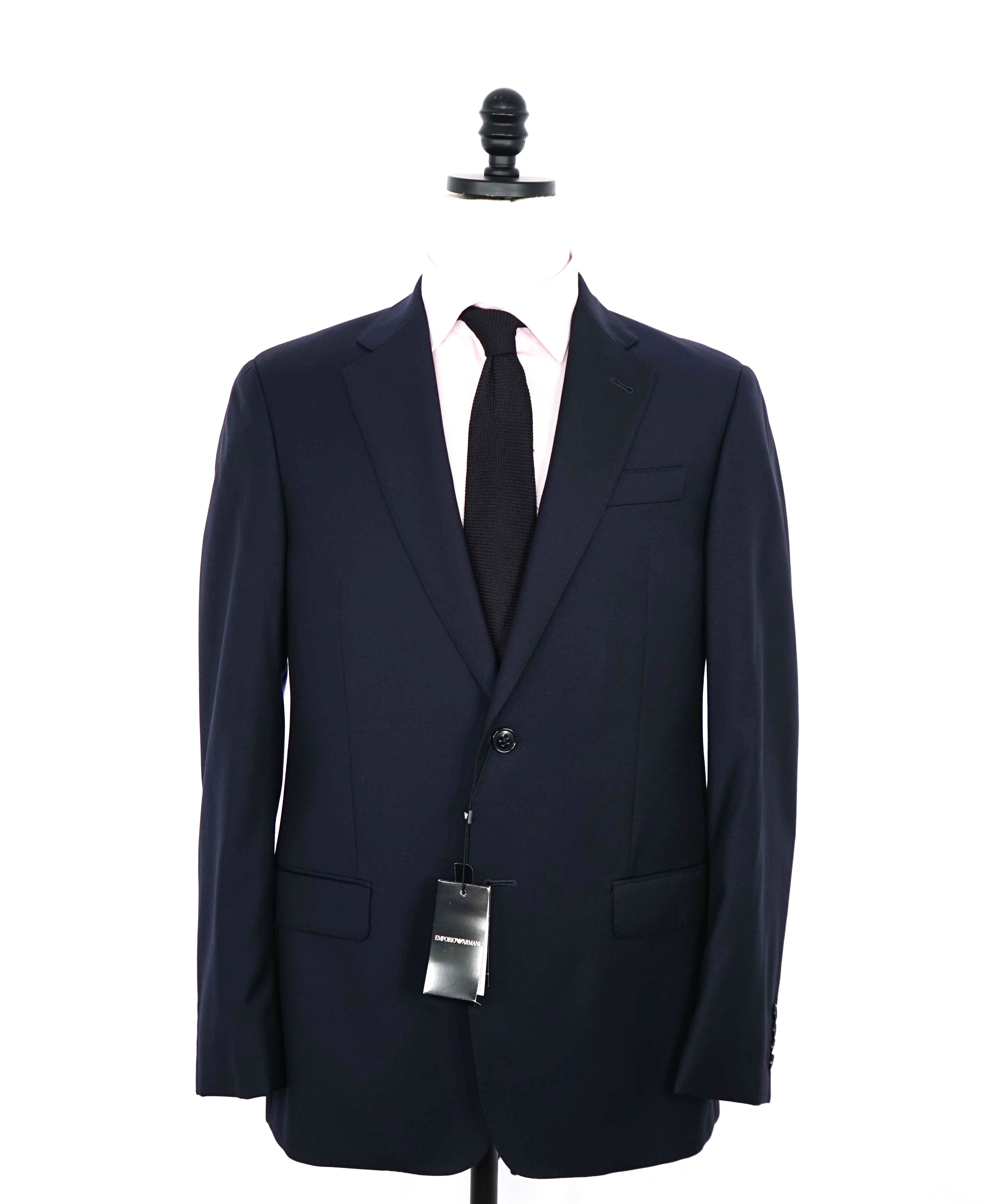 $1,995 EMPORIO ARMANI -Super 130's  “G LINE” Navy Suit - 40R