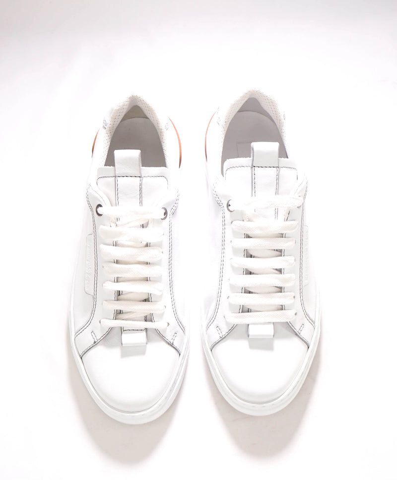 $990 ZEGNA - (ERMENEGILDO) COUTURE "Tennis Low" White Sneakers - 8 US (41 EU)