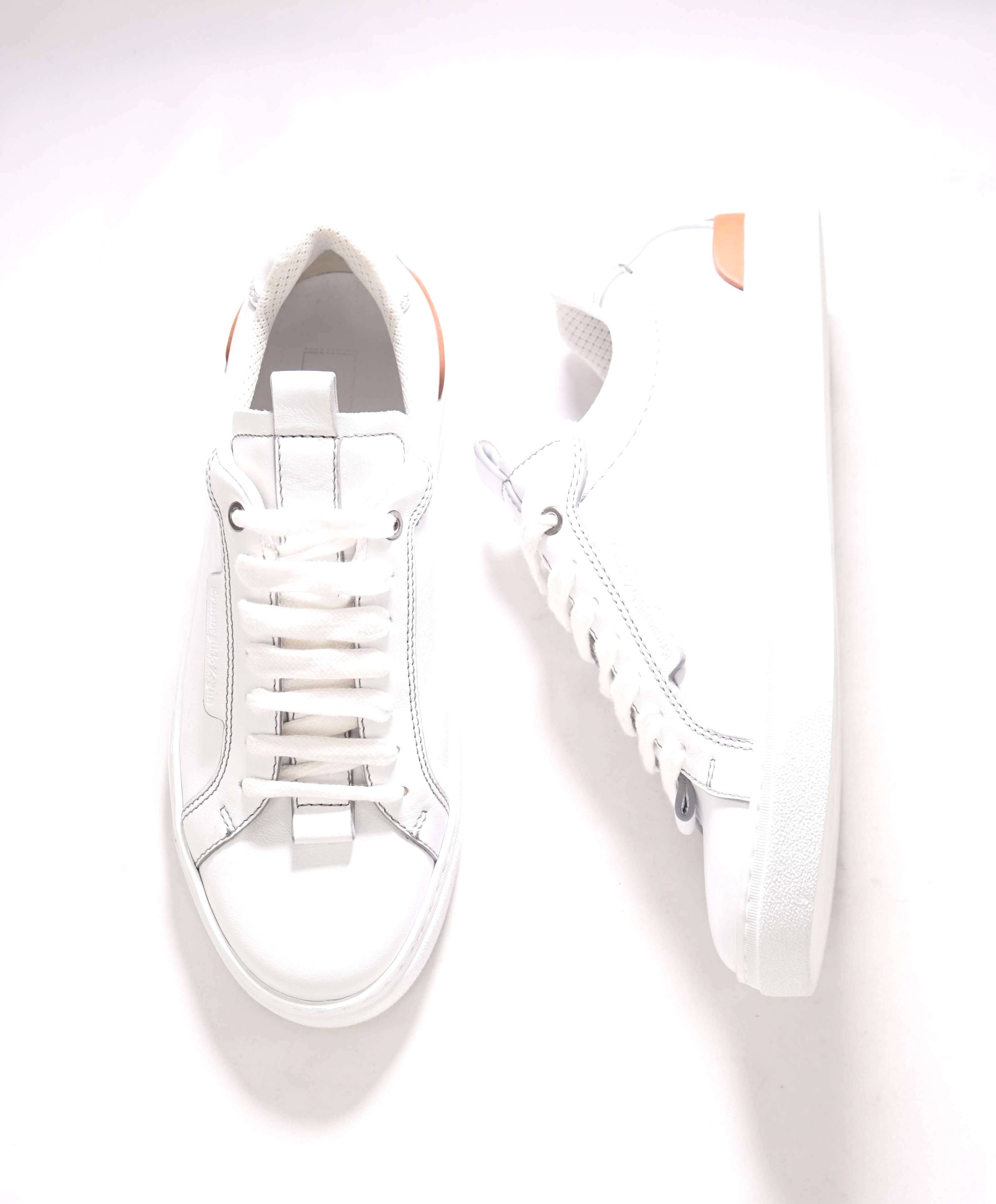 $990 ZEGNA - (ERMENEGILDO) COUTURE "Tennis Low" White Sneakers - 8 US (41 EU)