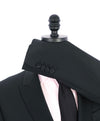 $1,995 EMPORIO ARMANI - “M LINE” 2-Btn Black Peak Lapel Tuxedo Suit - 44R