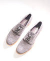 $950 PRADA - Gray Suede Brogue Espadrille Lace-Up Summer shoe - 10 US (9 Prada)