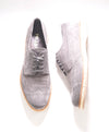 $950 PRADA - Gray Suede Brogue Espadrille Lace-Up Summer shoe - 10 US (9 Prada)