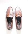 $675 TOD’S - Brown "CITY MOCCASIN" Leather LOGO Vamp Loafer - (8.5 Tod's) 9.5 US