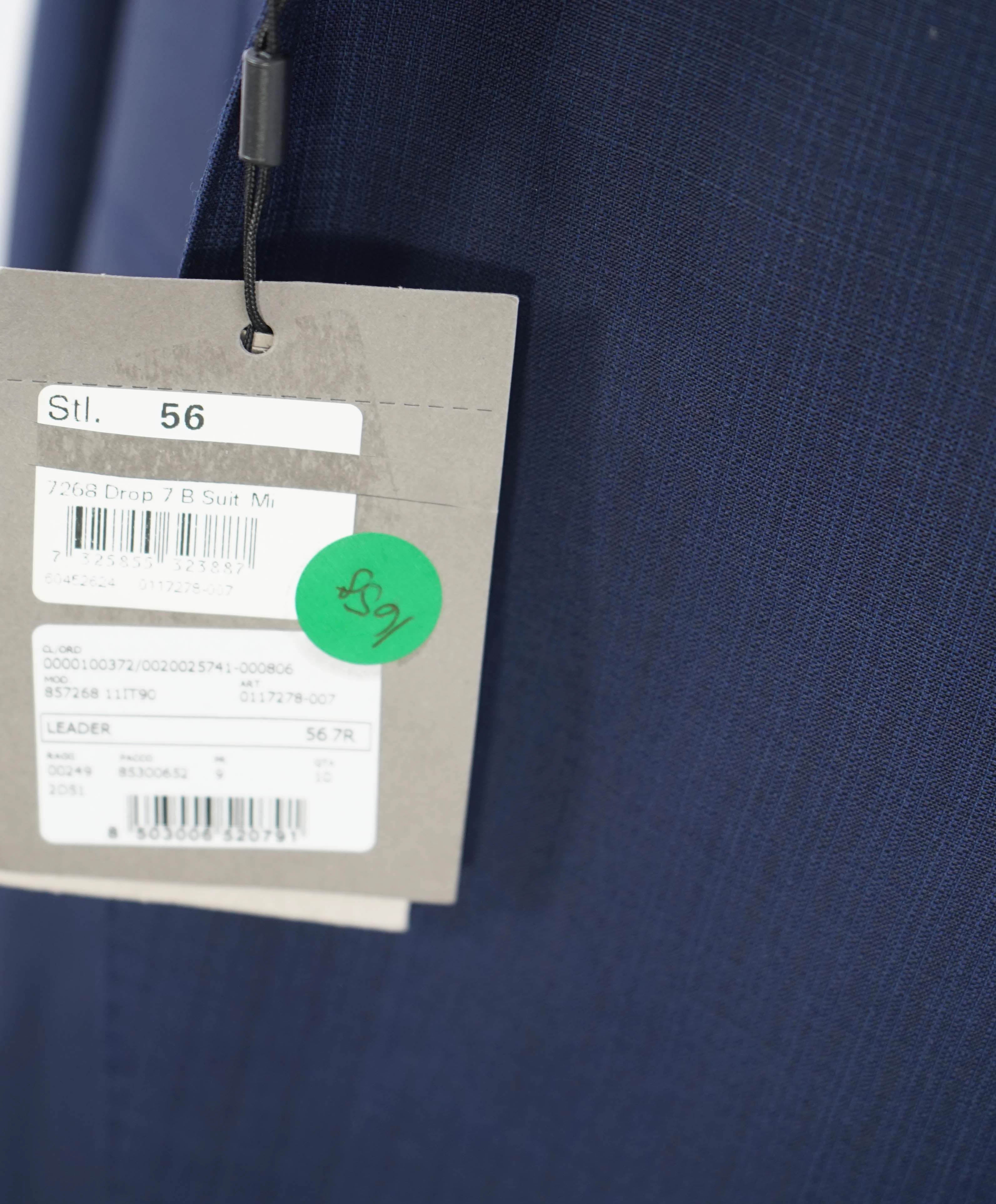 CORNELIANI - Blue Check Wool "Super Fine 18,25 Microns" Suit - 46R