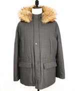 $14,545 KITON - *CASHMERE & FUR* Gray Down Puffer Coat - 46R