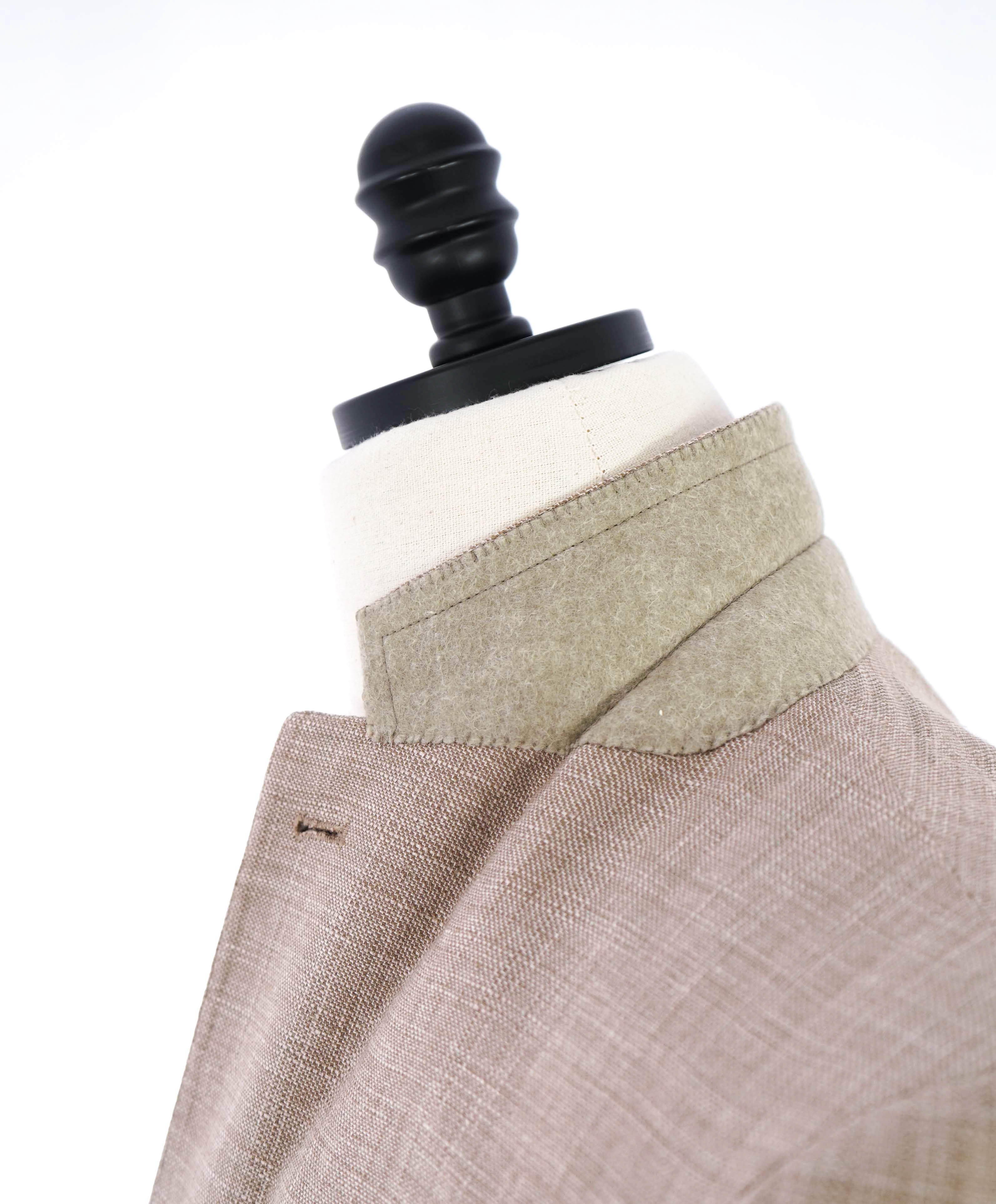 $1,895 CANALI - Beige Light Summer LINEN/WOOl Blazer - 38R