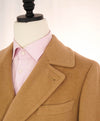 $5,995 ISAIA - CAMEL HAIR *MARSHAL* Neutral Double Breasted Winter Coat - 40R US