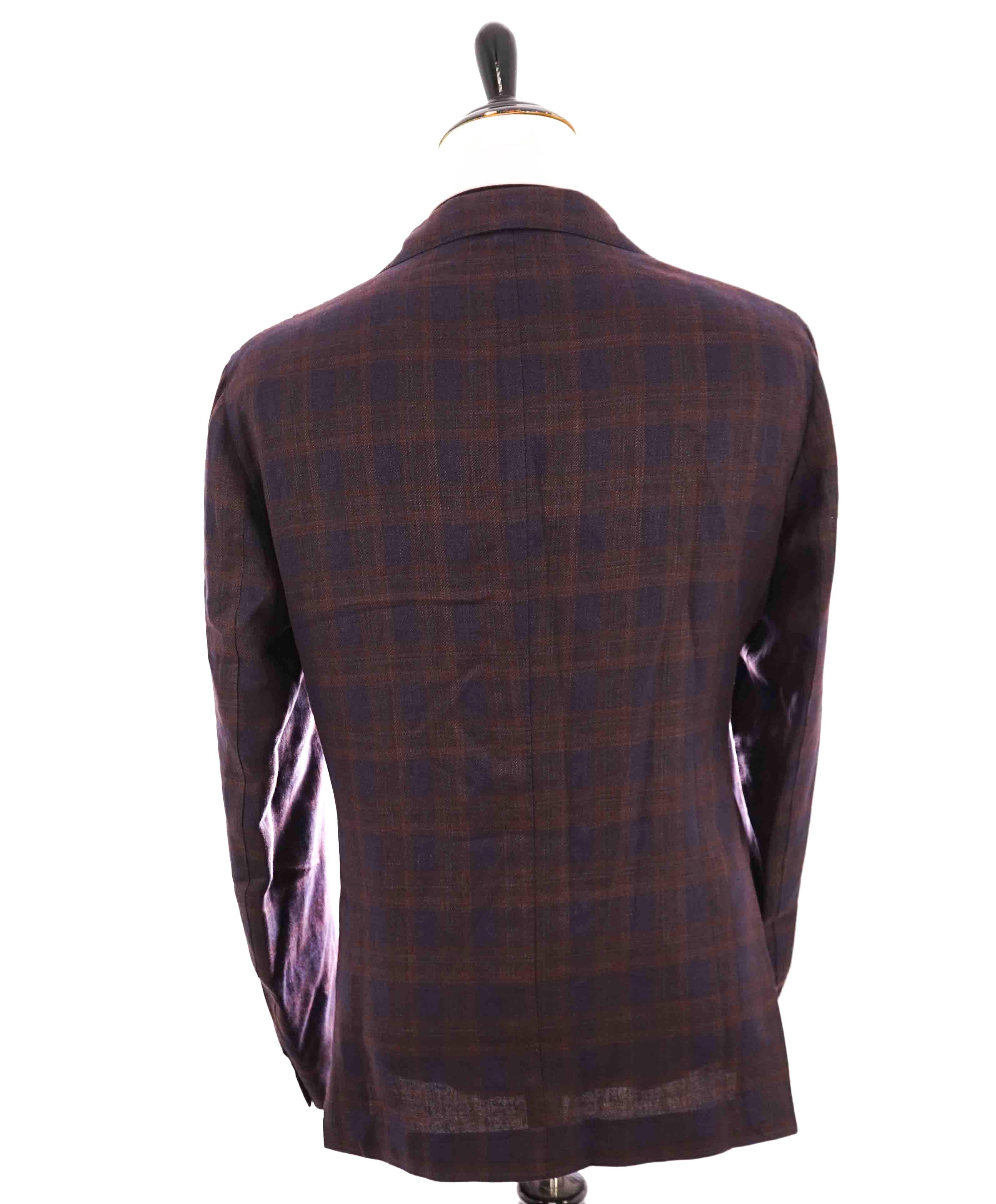 $1,695 ELEVENTY - ERMENEGILDO ZEGNA Wool/Silk/Linen Burgundy Blazer- 48 (58EU)