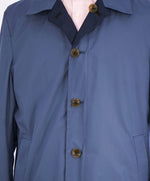 $1,695 CANALI - Rain Protection "REVERSIBLE" Navy Baby Blue Trench Coat - 40R