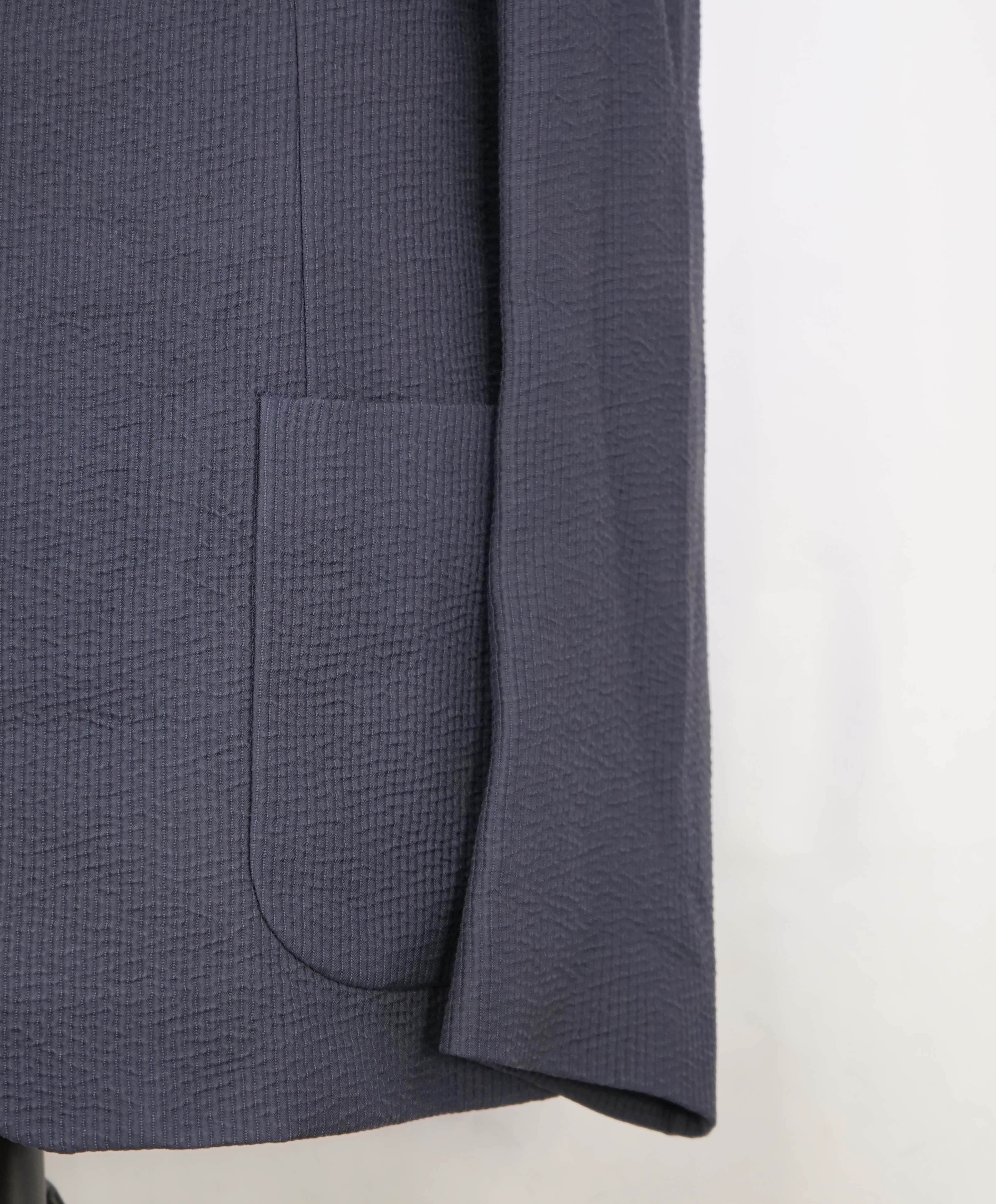 $2,995 GIORGIO ARMANI -Textured Navy Performance "80% SILK" Blazer- 46R