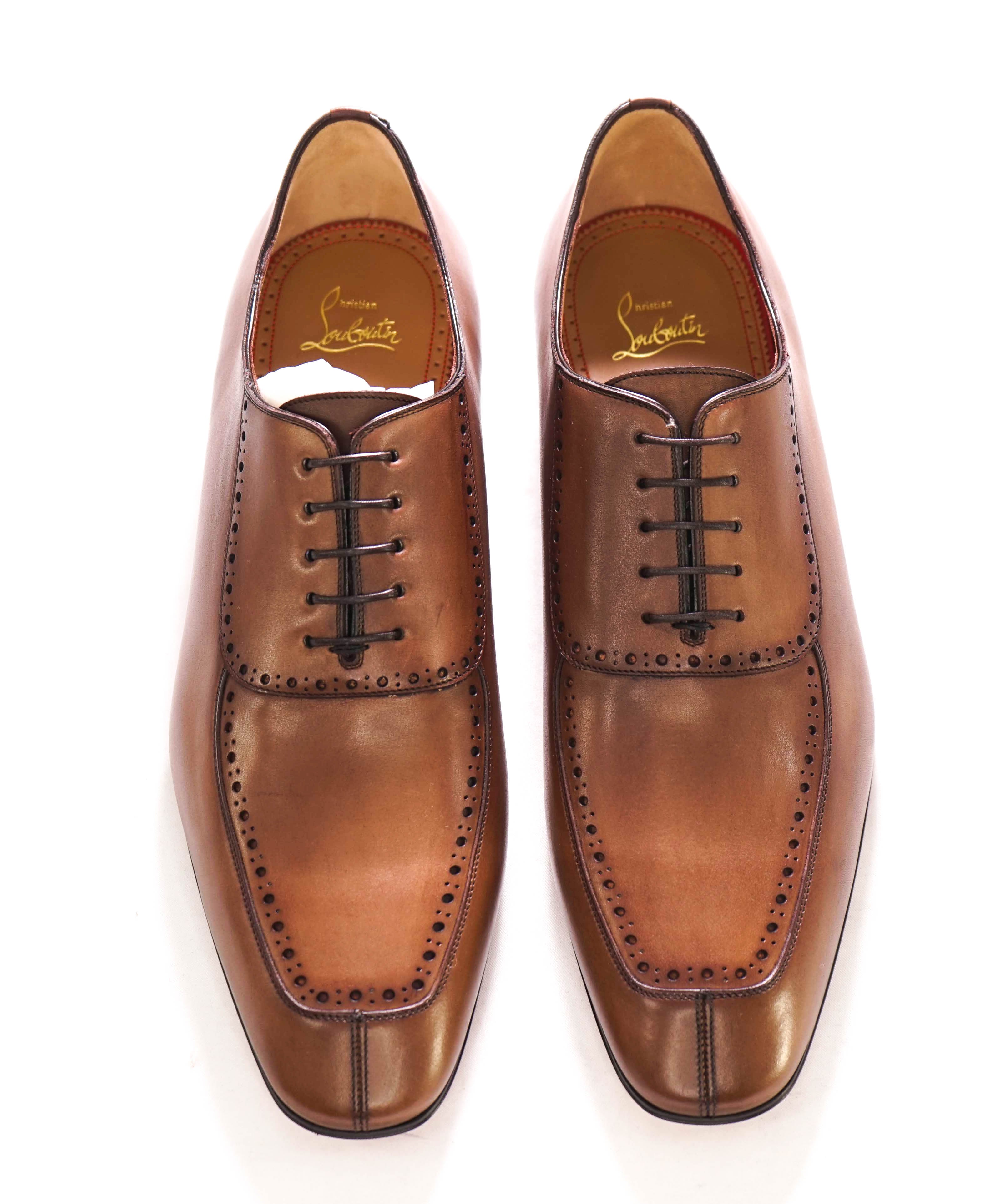 $1,250 CHRISTIAN LOUBOUTIN - *LAFITOCH* Brown Lthr Oxfords - 12 US (45EU)