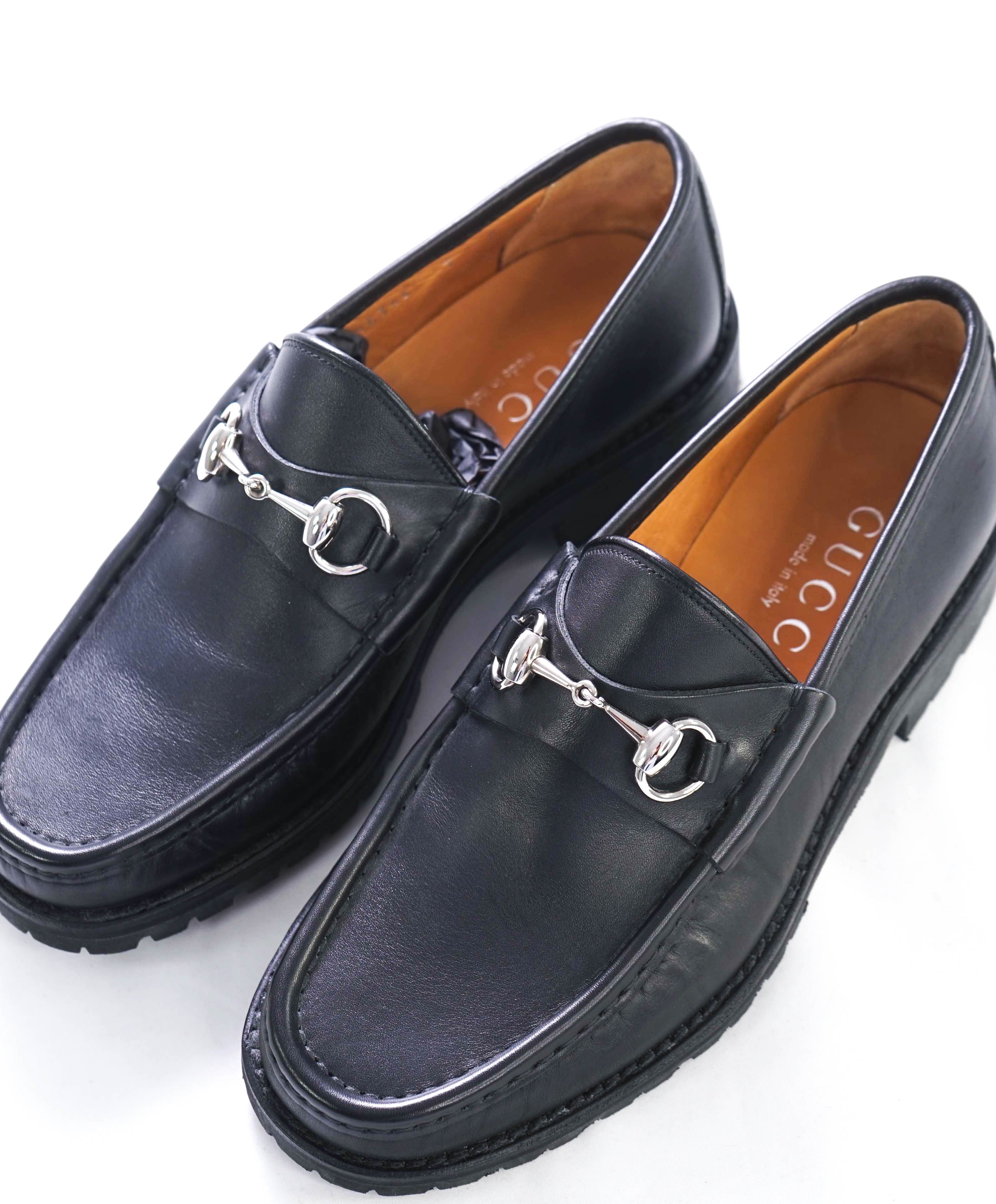 GUCCI - Horse-bit Loafers Black Iconic Style - 7.5US (7 G Stamped On Shoe)