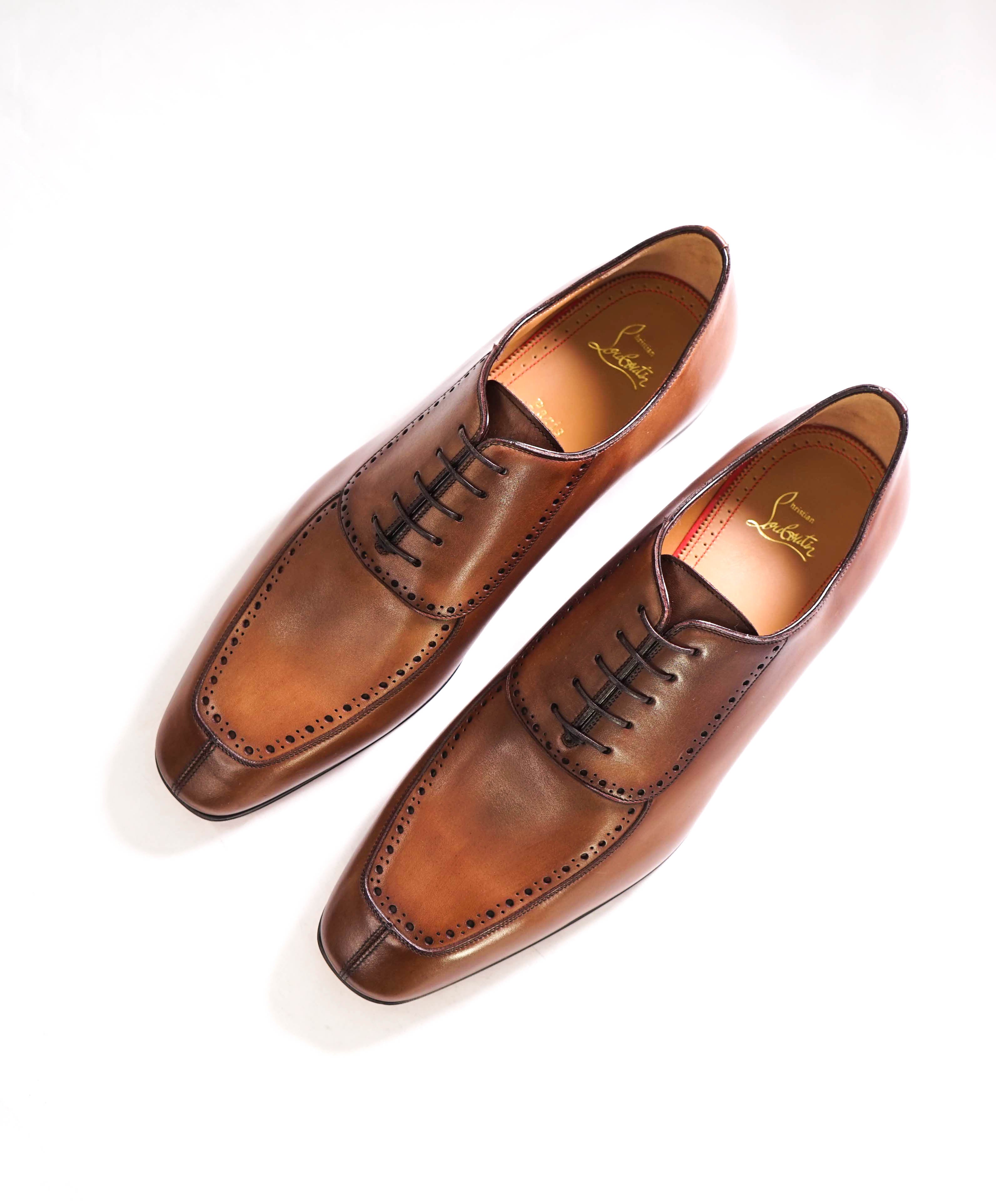 $1,250 CHRISTIAN LOUBOUTIN - *LAFITOCH* Brown Lthr Oxfords - 13 US (46EU)