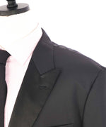 $5,995 BRUNELLO CUCINELLI - Black On Black Wide Peak Lapel Tuxedo Suit - 50R