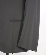 $5,995 BRUNELLO CUCINELLI - Black On Black Wide Peak Lapel Tuxedo Suit - 50R