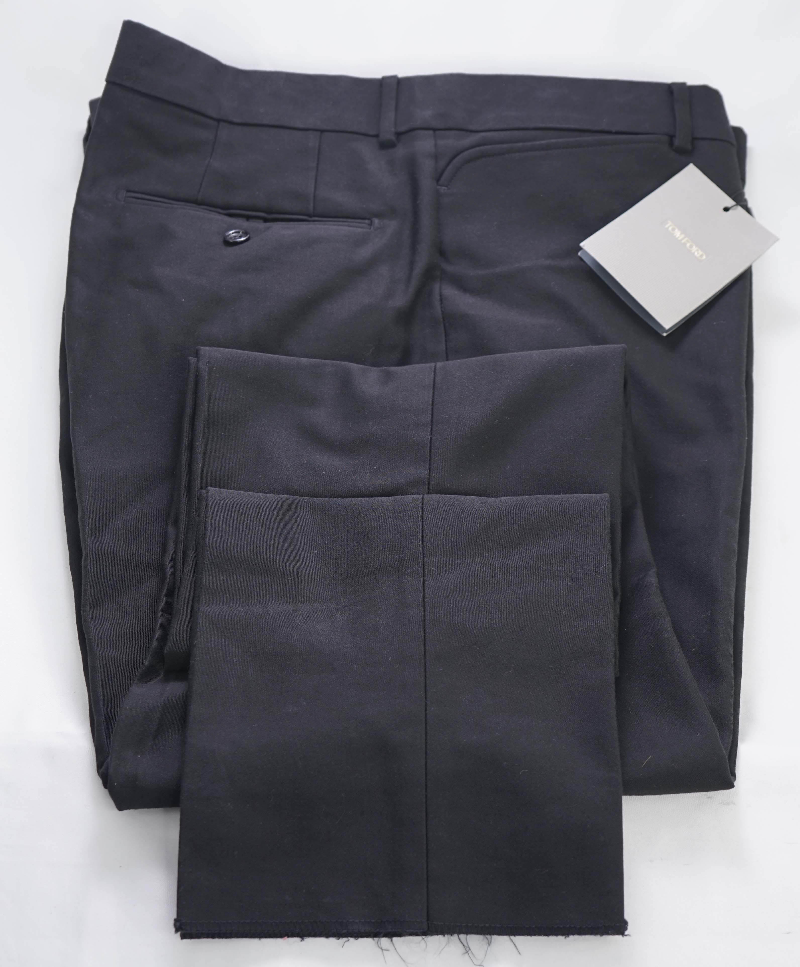 TOM FORD - Cotton Denim Weight Solid Chino Black Dress Pants - 42W (50US)