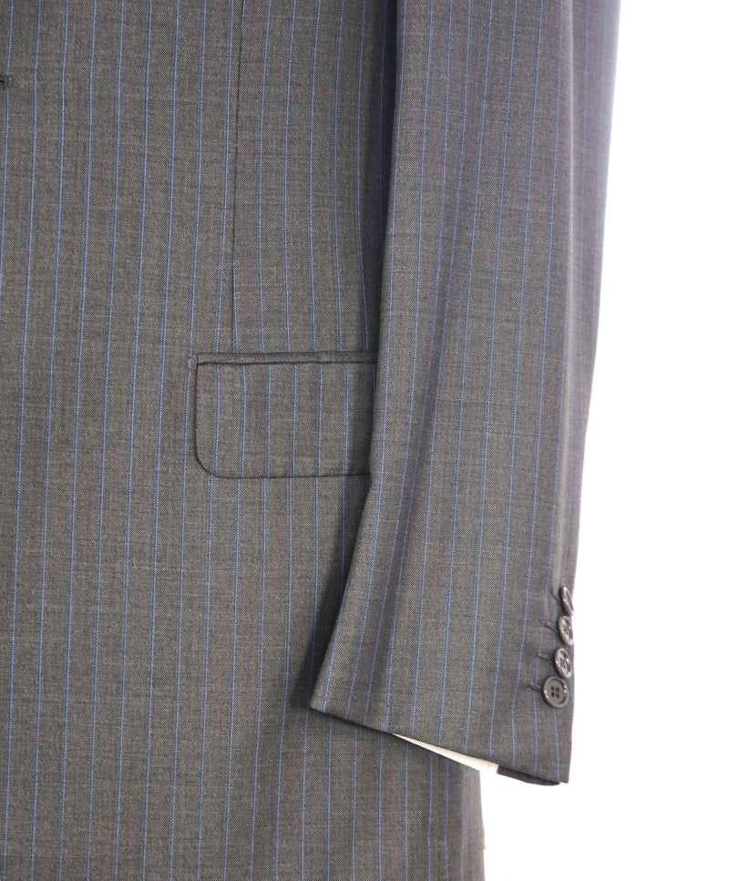 $6700 BRIONI - Gray/Blue 2-Btn Super *CELEB FAVE* 150's Suit - 40R