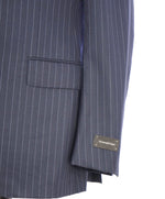 $3,495 ERMENEGILDO ZEGNA -"TROFEO 600" Blue Chalk Stripe Blazer - 38R