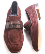 $960 ERMENEGILDO ZEGNA - Brown/Burgundy Penny Loafers - 11 US 10EU