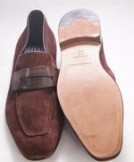 $960 ERMENEGILDO ZEGNA - Brown/Burgundy Penny Loafers - 11 US 10EU