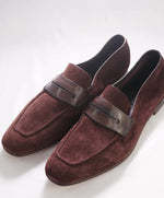 $960 ERMENEGILDO ZEGNA - Brown/Burgundy Penny Loafers - 11 US 10EU