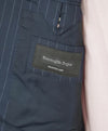 $3,495 ERMENEGILDO ZEGNA -"TROFEO 600" Blue Chalk Stripe Blazer - 38R