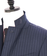 $3,495 ERMENEGILDO ZEGNA -"TROFEO 600" Blue Chalk Stripe Blazer - 38R