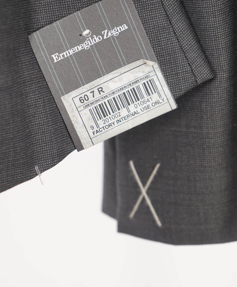 $3,250 ERMENEGILDO ZEGNA -"TROFEO" Gray Birdseye Blazer - 50R