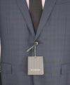 $2,695 ERMENEGILDO ZEGNA - Navy Blue Check “15 MIL MIL 15” Blazer - 46L