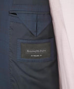 $2,695 ERMENEGILDO ZEGNA - Navy Blue Check “15 MIL MIL 15” Blazer - 46L