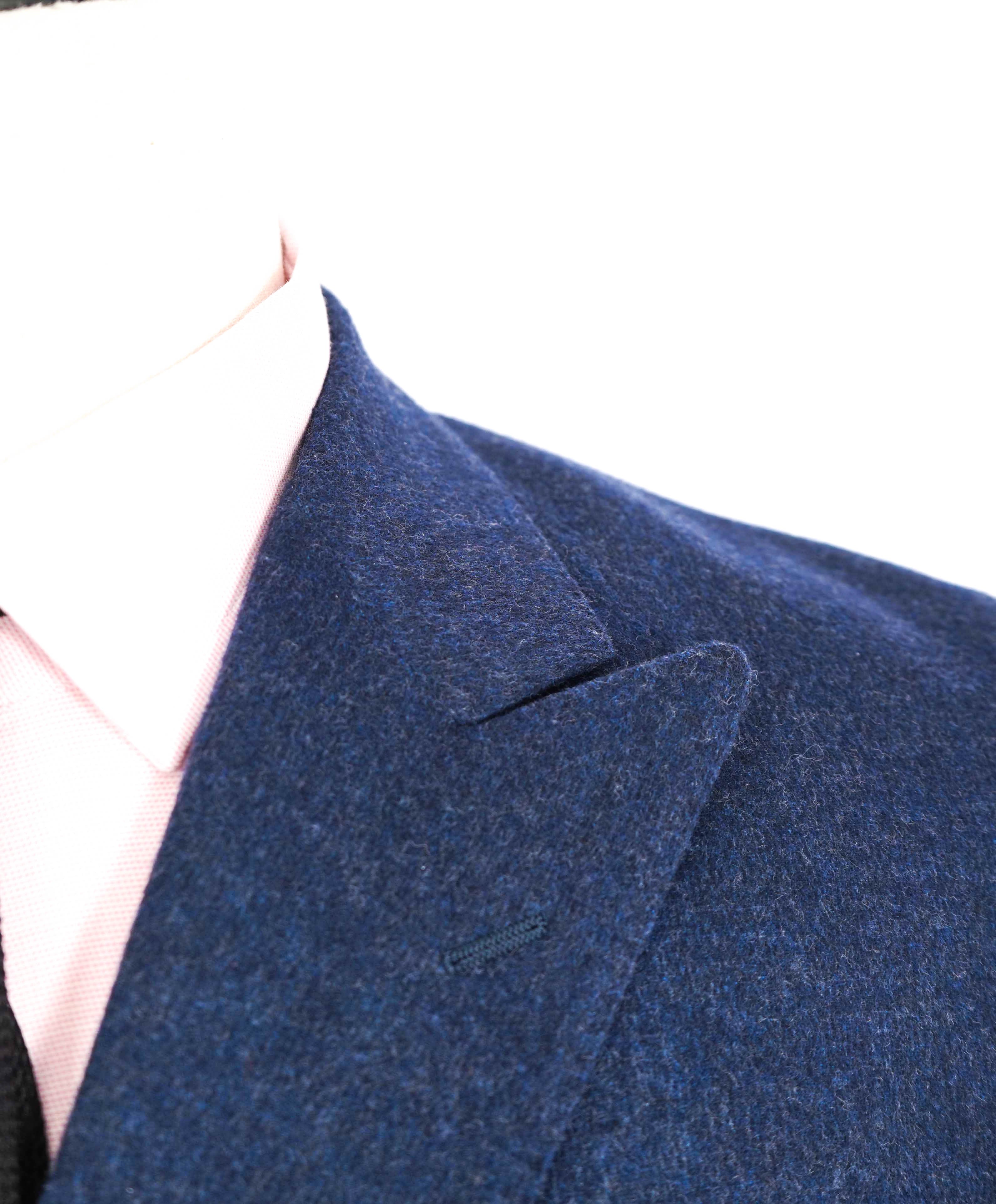 $2,995 ISAIA - Double Breasted CASHMERE Wool Blue Blazer - 40R