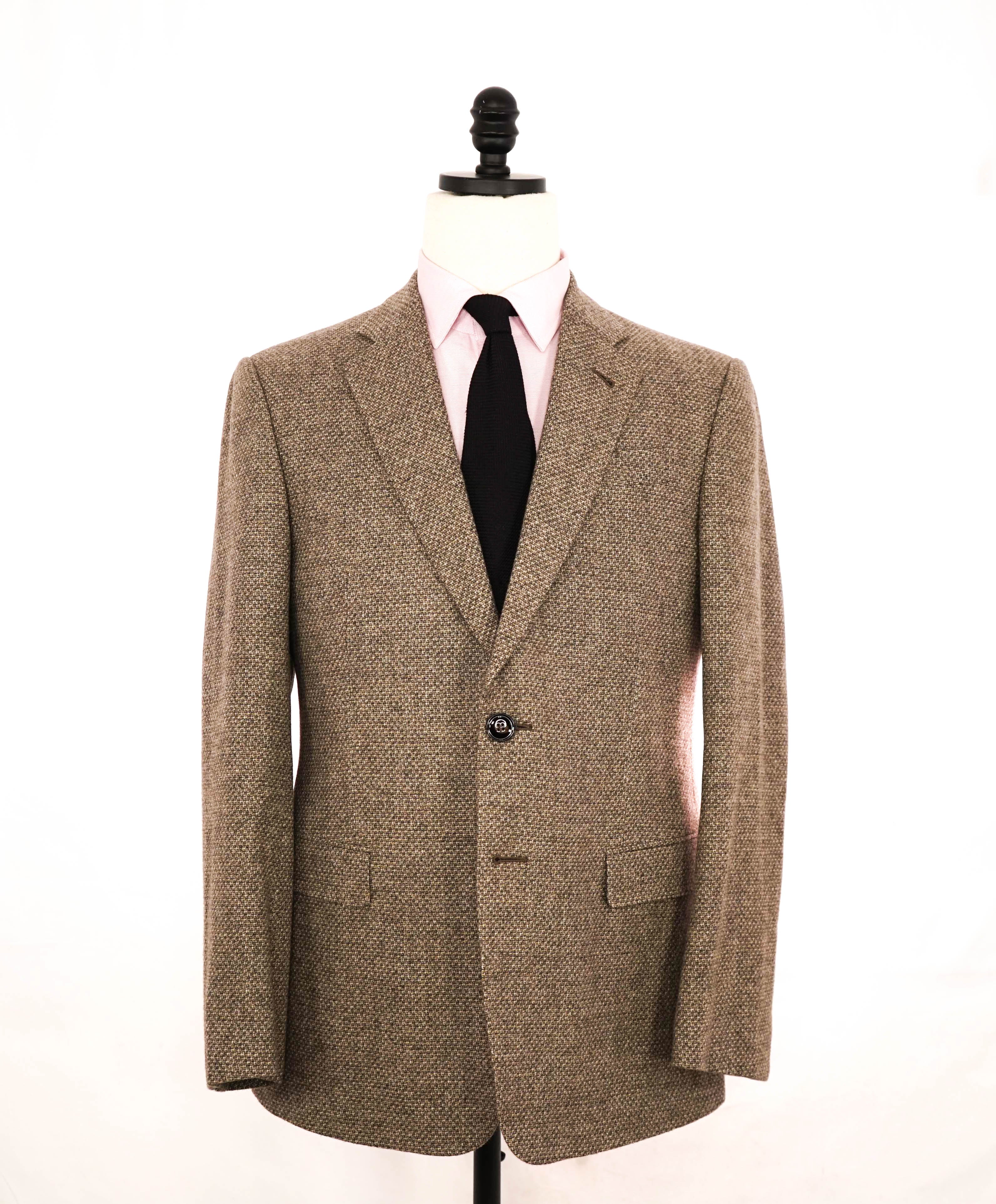 $2,295 GIORGIO ARMANI - “SOFT” Neutral Oxford Weave CASHMERE Blazer - 40R