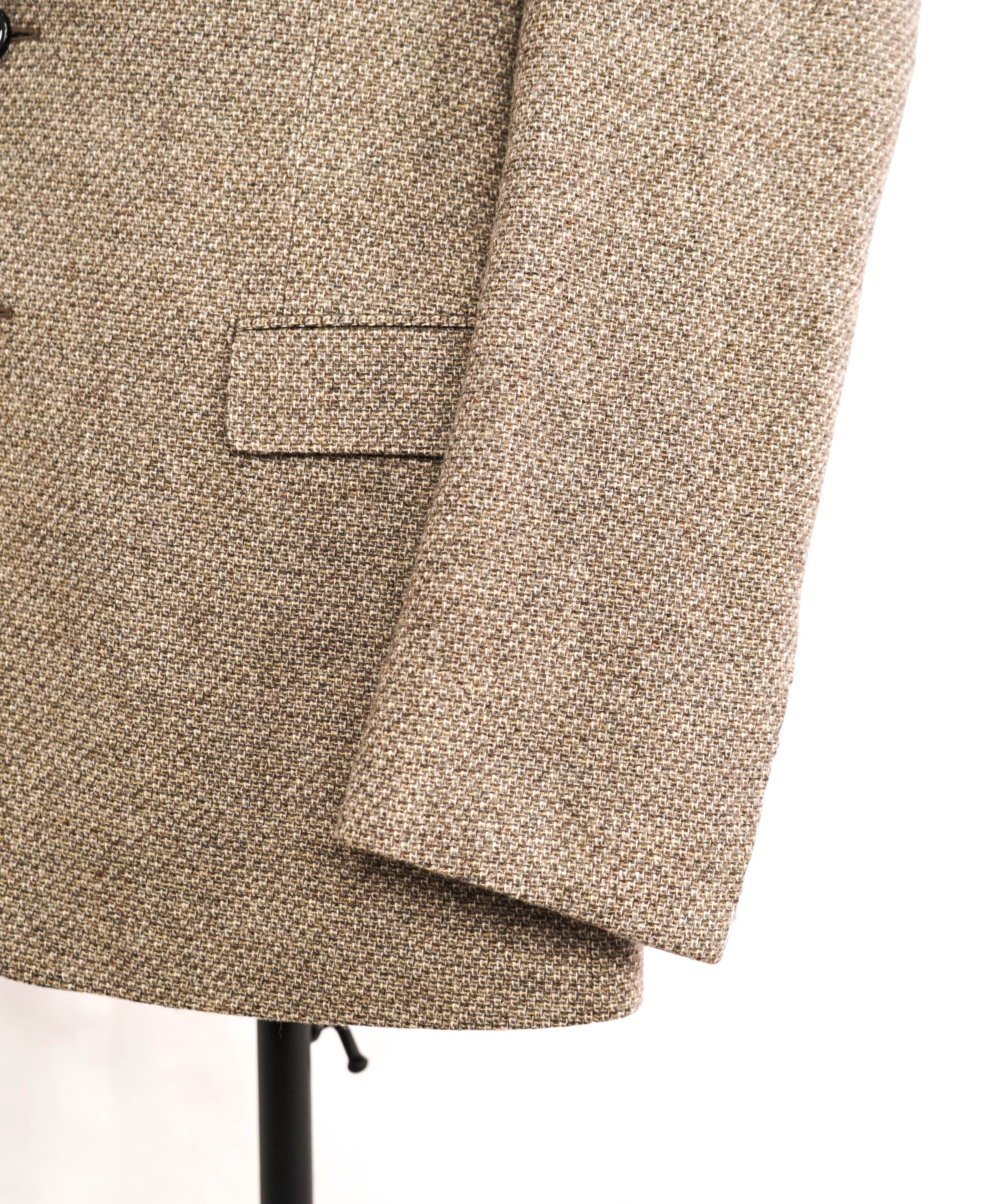 $2,295 GIORGIO ARMANI - “SOFT” Neutral Oxford Weave CASHMERE Blazer - 40R