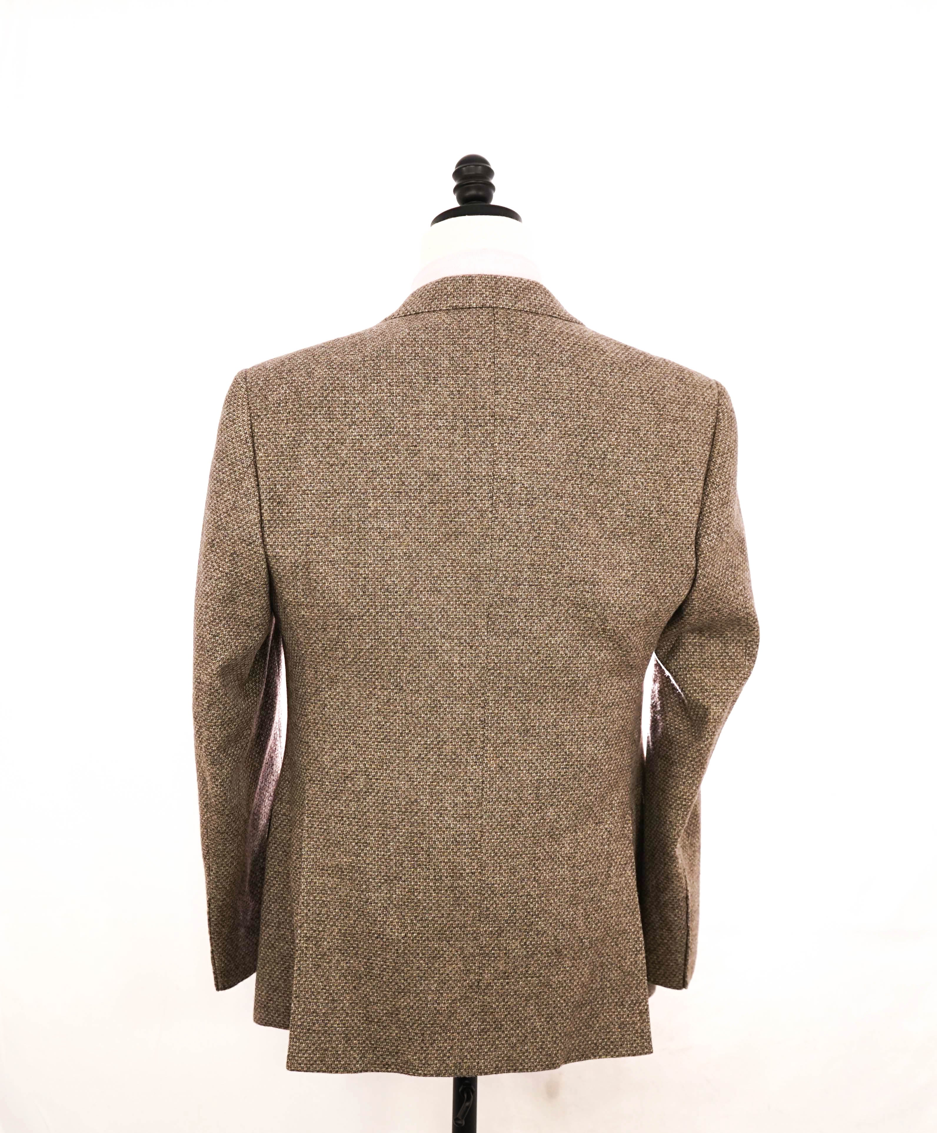 $2,295 GIORGIO ARMANI - “SOFT” Neutral Oxford Weave CASHMERE Blazer - 40R