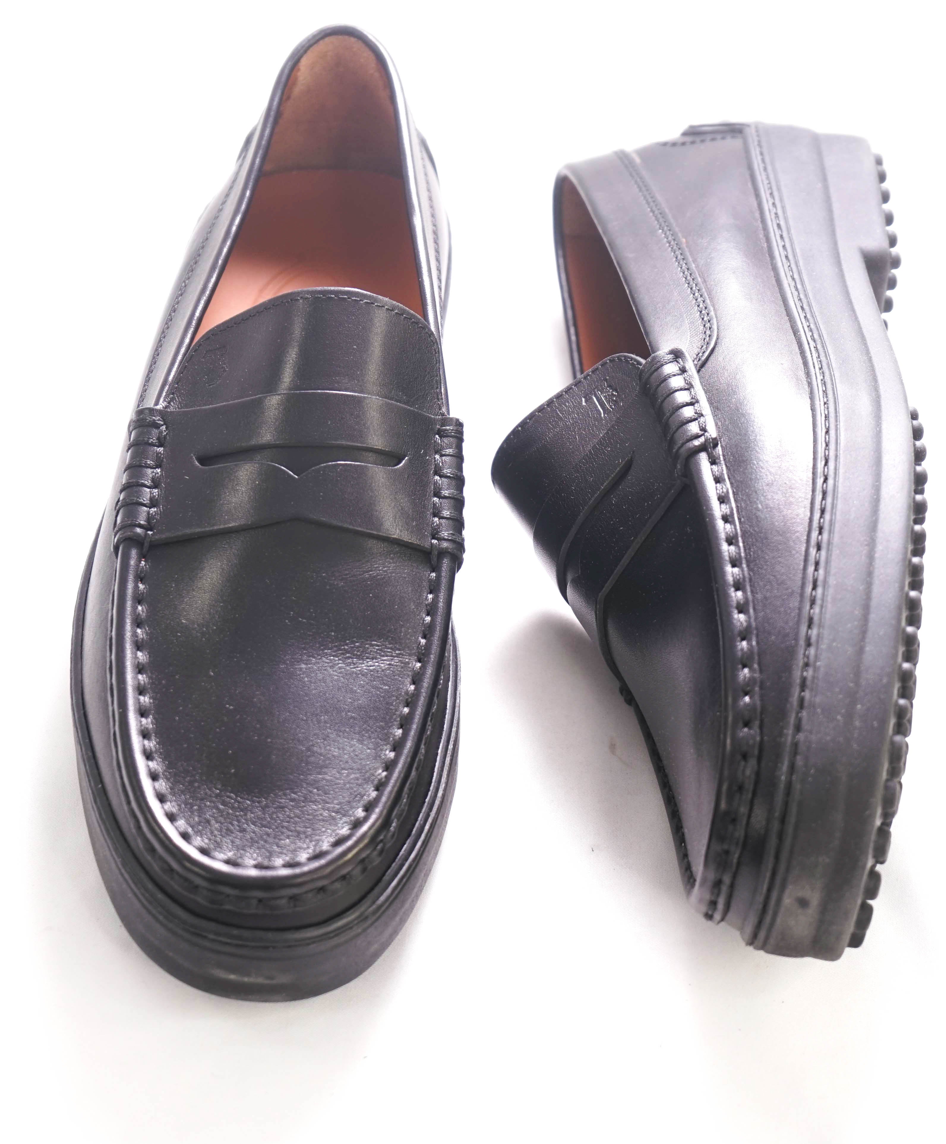 TOD’S - Black Leather Penny Loafers “Boston TURIN” - 10US (9.5T)