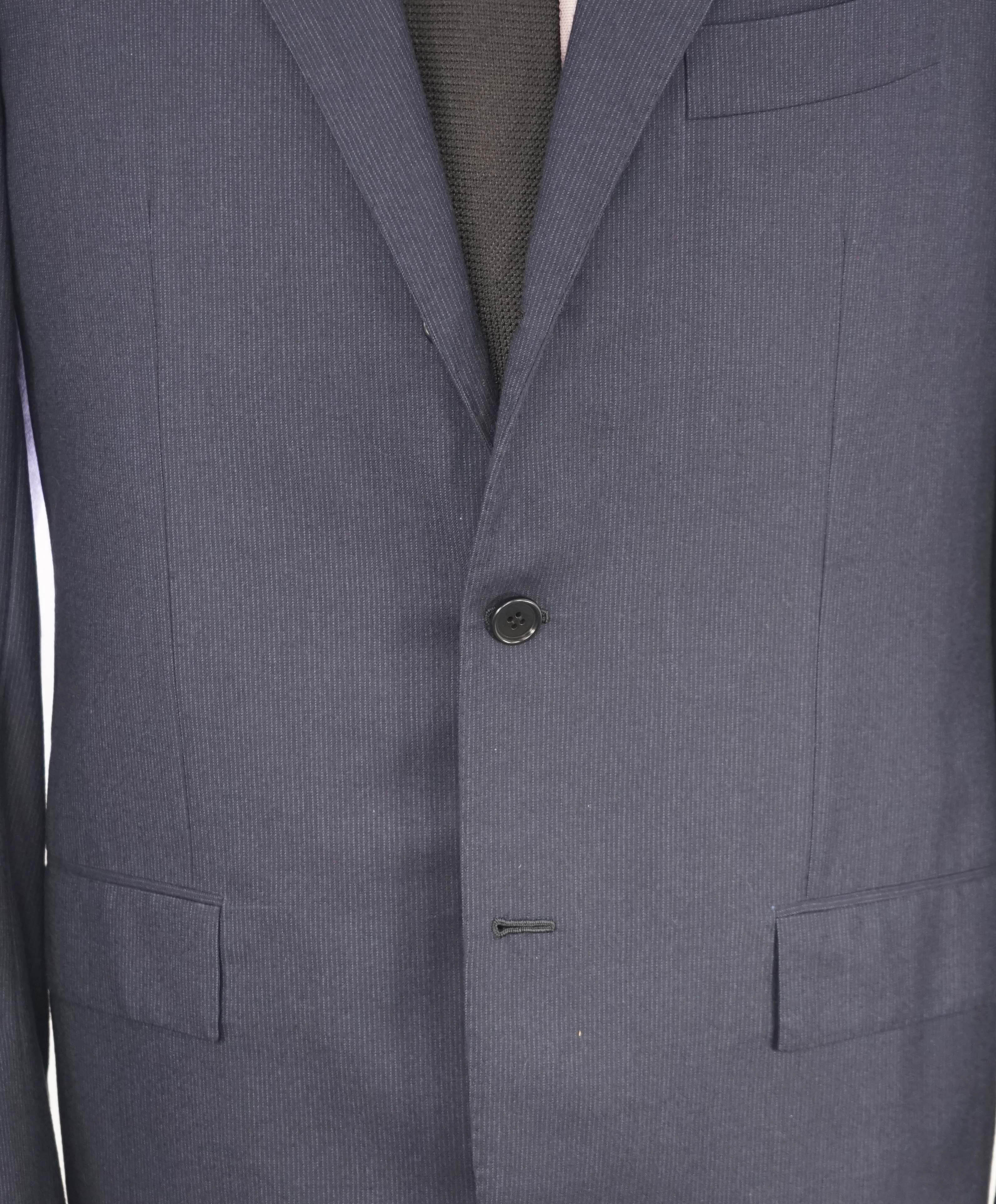 $10,000 KITON - "DIAMANTE BLUE" Iconic Textured Navy Suit 2-3 Button Roll Lapel - 40R