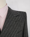 $3,490 BALLY - By FOX BROTHERS Double Breasted Chalk Stripe Wool Suit - 36R