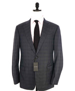 $3,795 GIORGIO ARMANI - "SOFT" Gray Check Notch Lapel SUPER 150's Suit - 42R