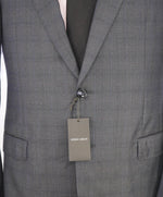 $3,795 GIORGIO ARMANI - "SOFT" Gray Check Notch Lapel SUPER 150's Suit - 42R