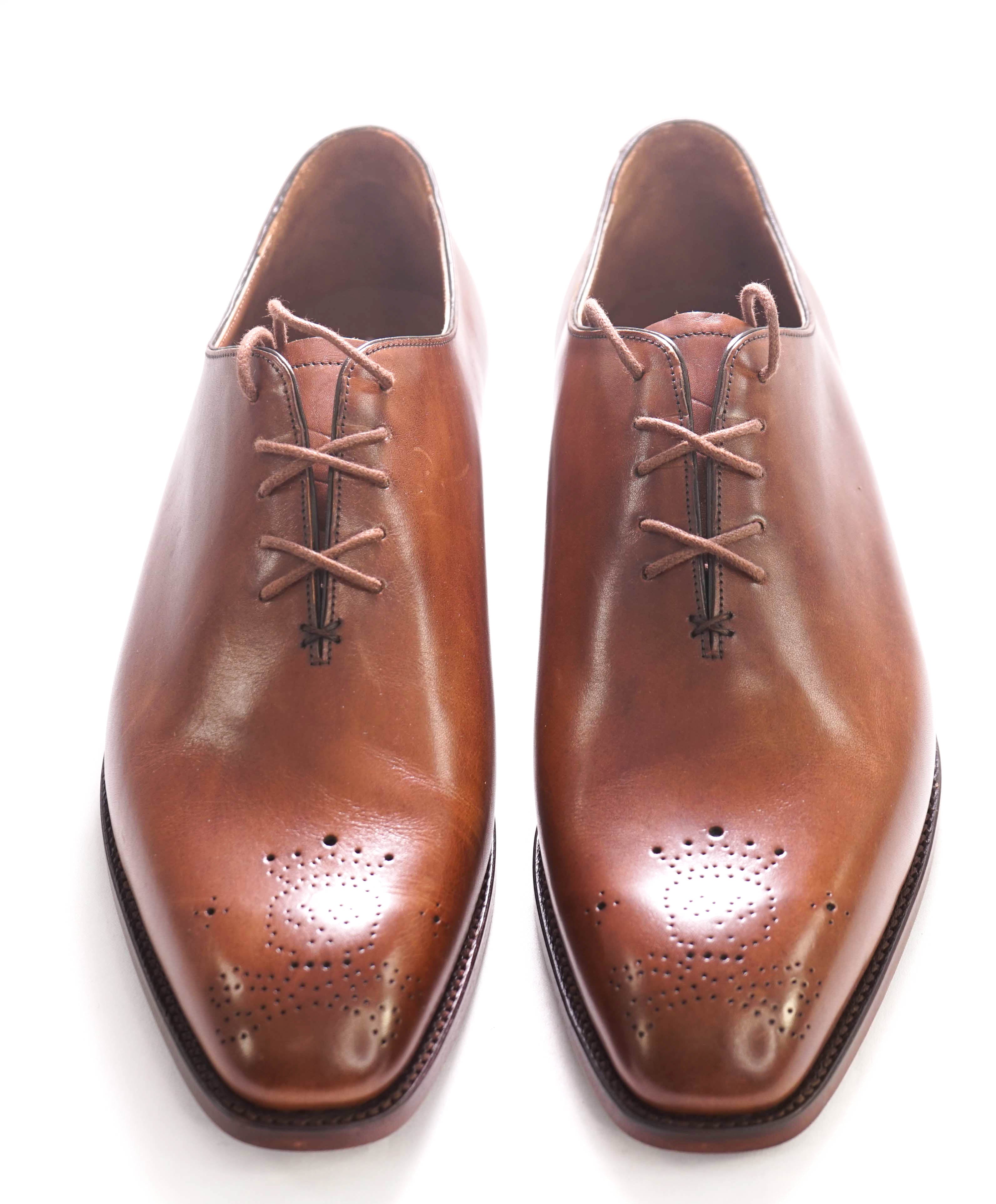 $1,185 BARKER BLACK - "STRATON" Iconic Brown Logo Oxford - 9.5US (8.5 UK)