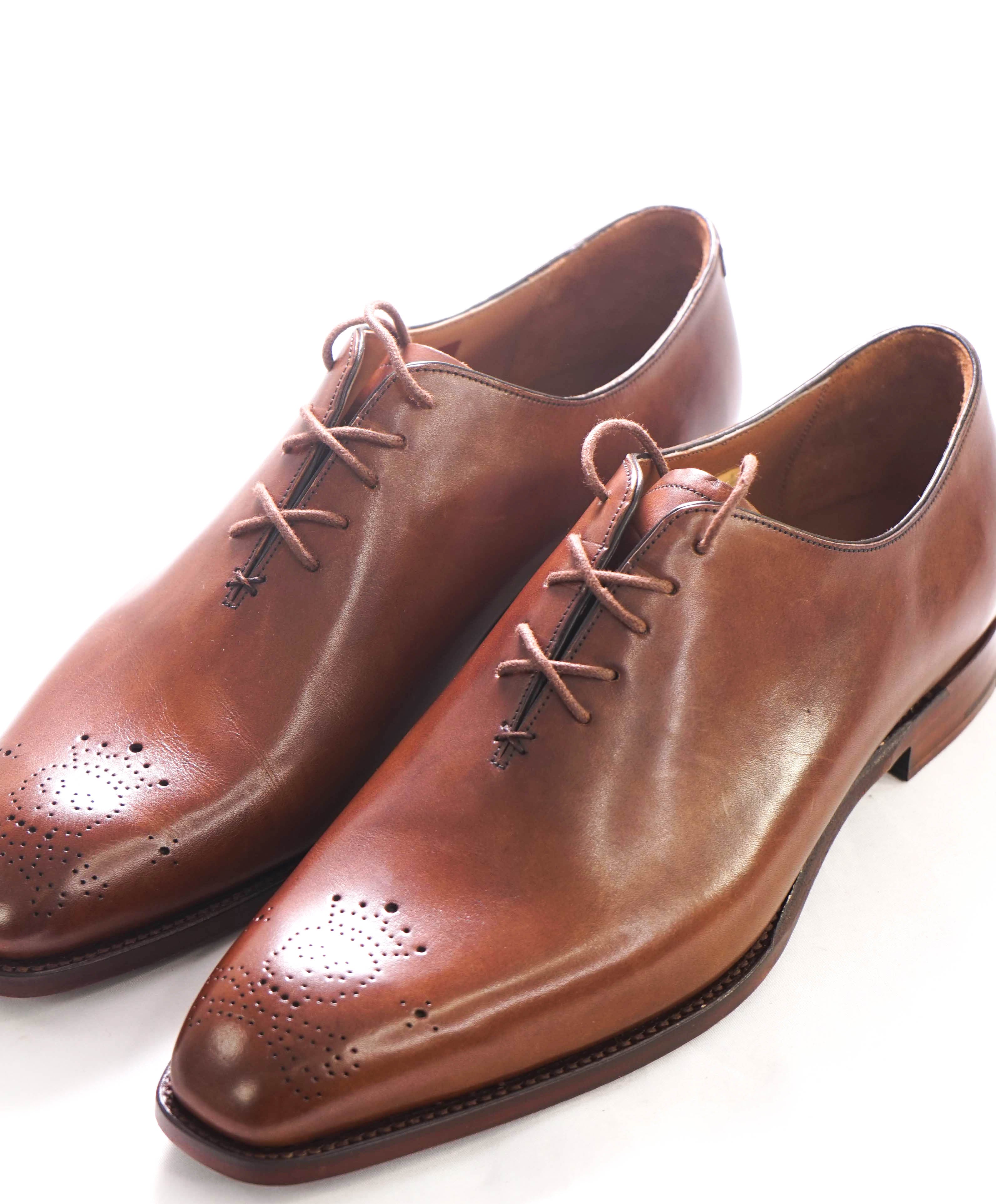 $1,185 BARKER BLACK - "STRATON" Iconic Brown Logo Oxford - 9.5US (8.5 UK)