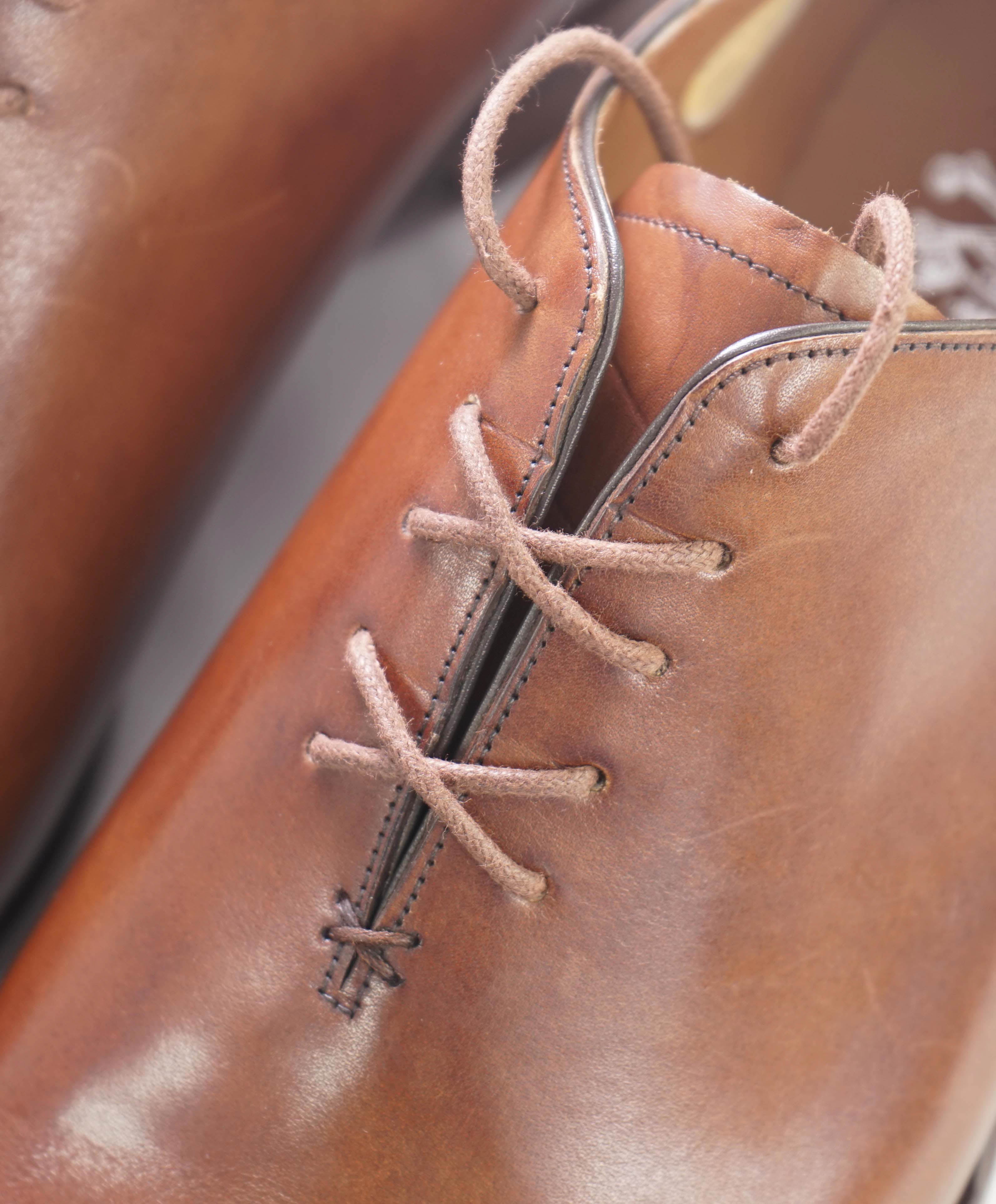 $1,185 BARKER BLACK - "STRATON" Iconic Brown Logo Oxford - 9.5US (8.5 UK)