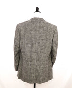 $4,000 ISAIA - Black & White Prince of Wales Check Wool Classic Suit - 46L