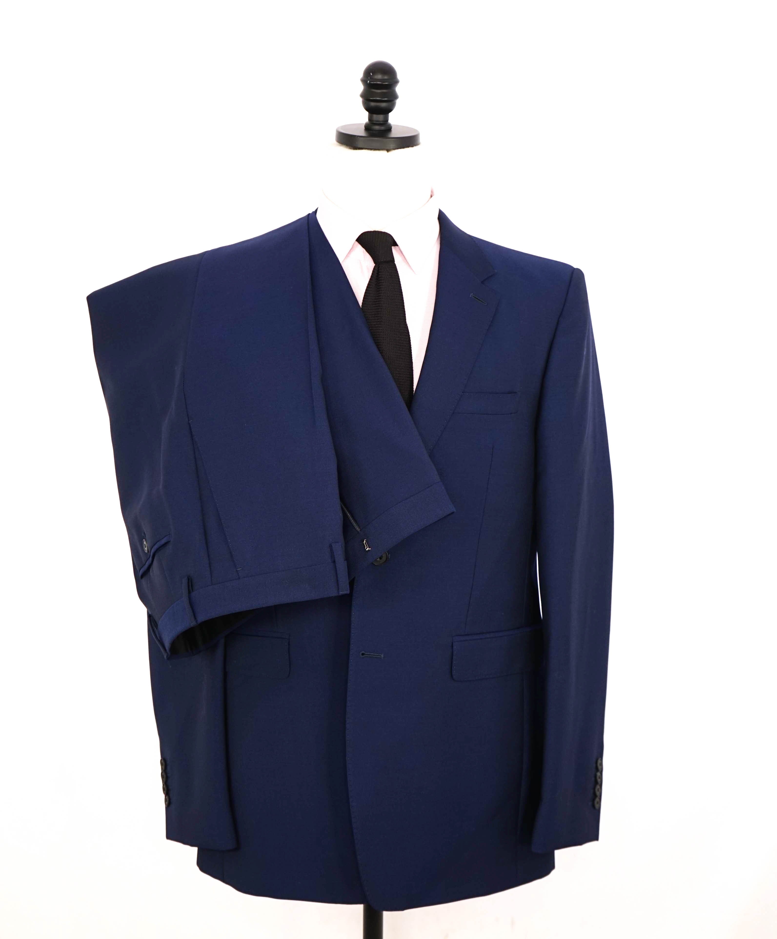 $2,395 BURBERRY LONDON - Made In Italy Wool & Mohair Blue Suit -  42R