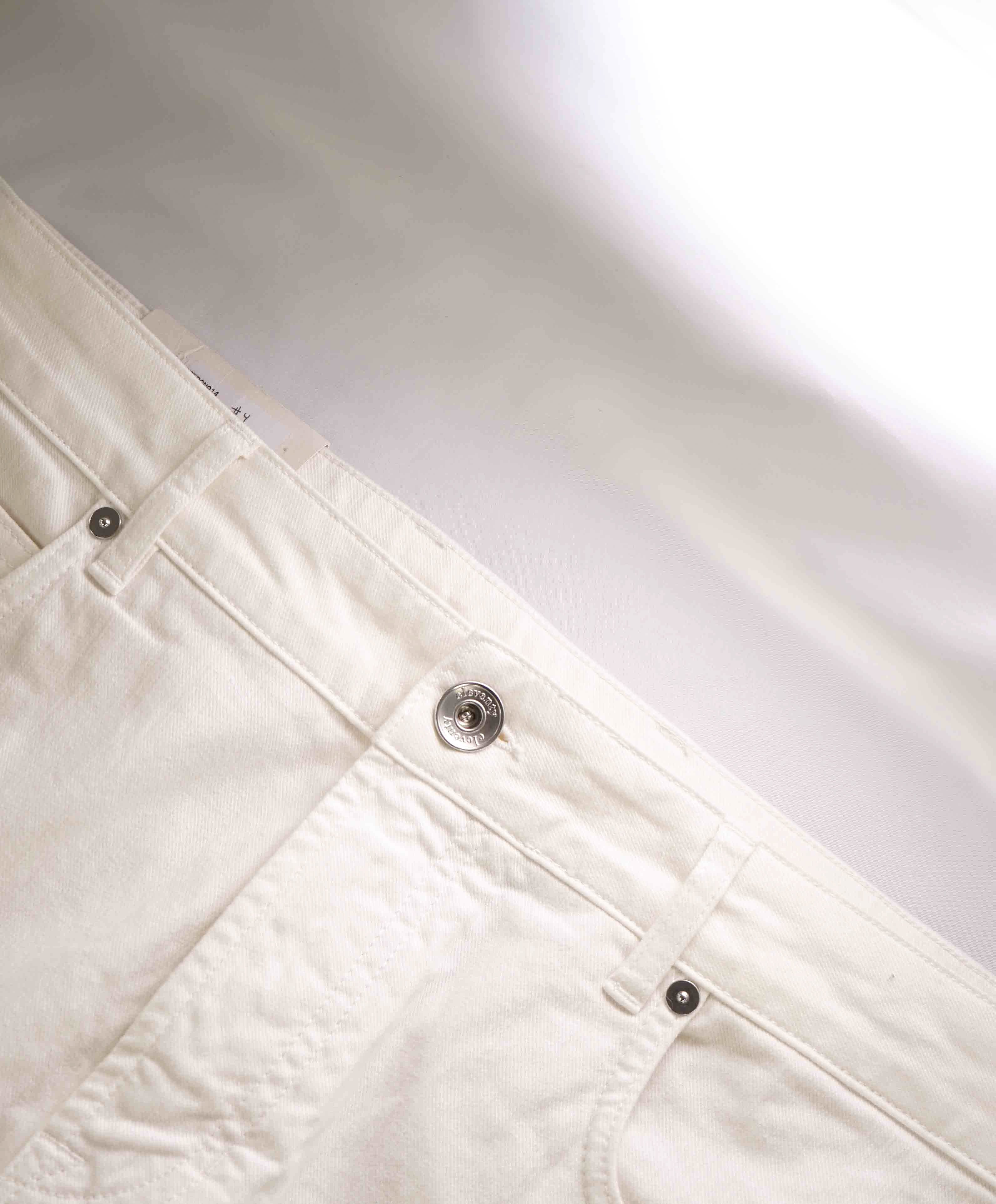 $575 ELEVENTY - White Stretch Cotton Dress/Casual 5-Pocket Jeans Pants- 33W