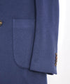 $1,920 LARDINI - *PURE CASHMERE* Double Breasted Blue Car Coat - 40R