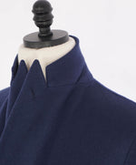 $1,920 LARDINI - *PURE CASHMERE* Double Breasted Blue Car Coat - 40R